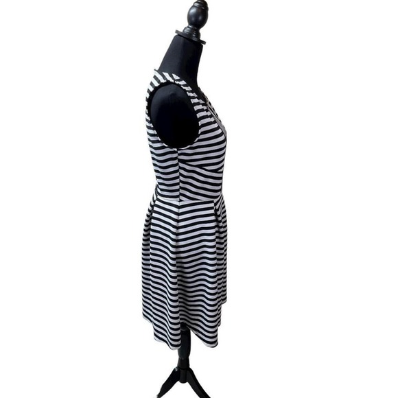 ATTENTION Brand Black and White Stripe A-Line Party Dress Size Medium - Picture 2 of 6